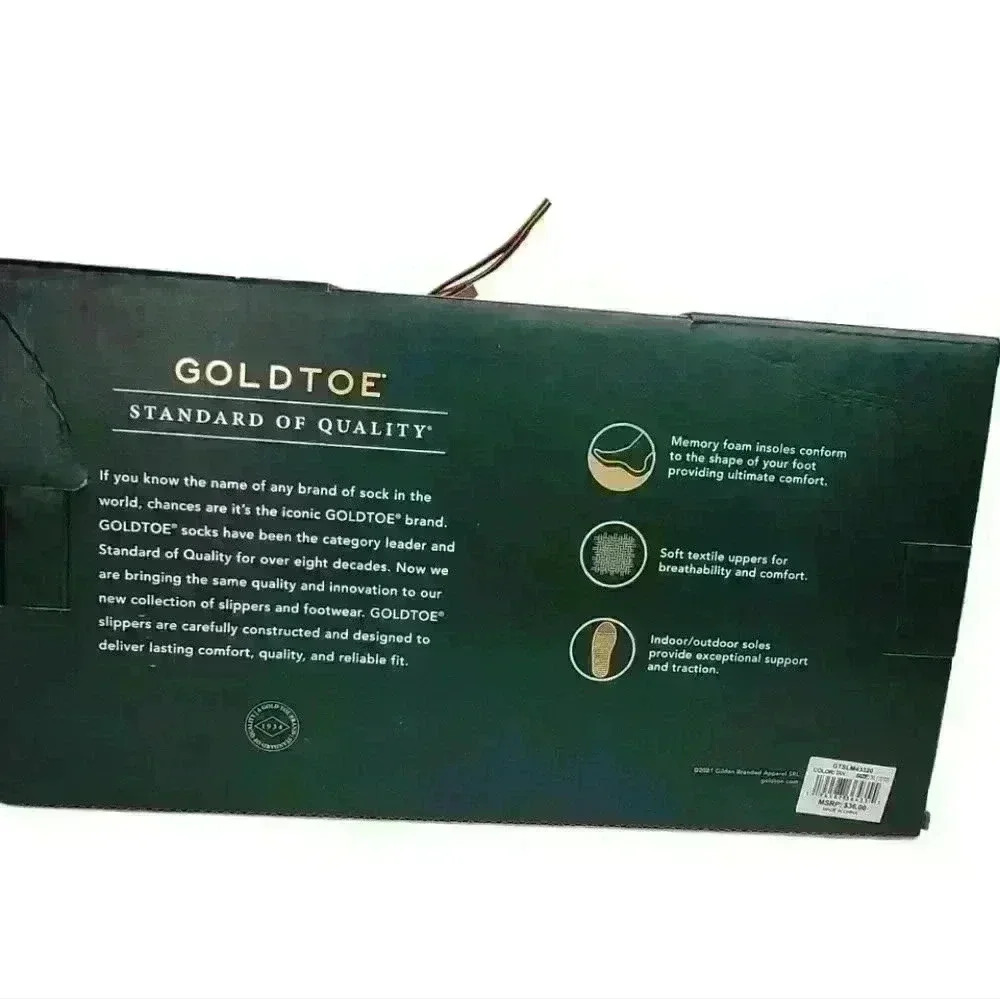 Goldtoe Men's Slippers Sz XL 11/12 - Picture 2 of 9